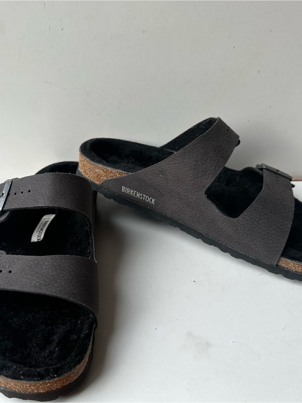 Birkenstock Men's Black Arizona Two-Strap Slide Sandals